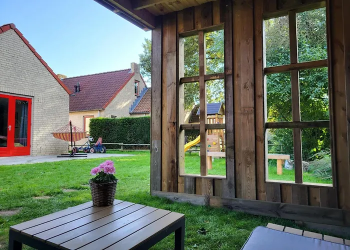 7 Person House With Garden, Firepit, Swimming Lake, Hammock, Child Friendly, In- And Outside Playground, Slide, And Great Coffee